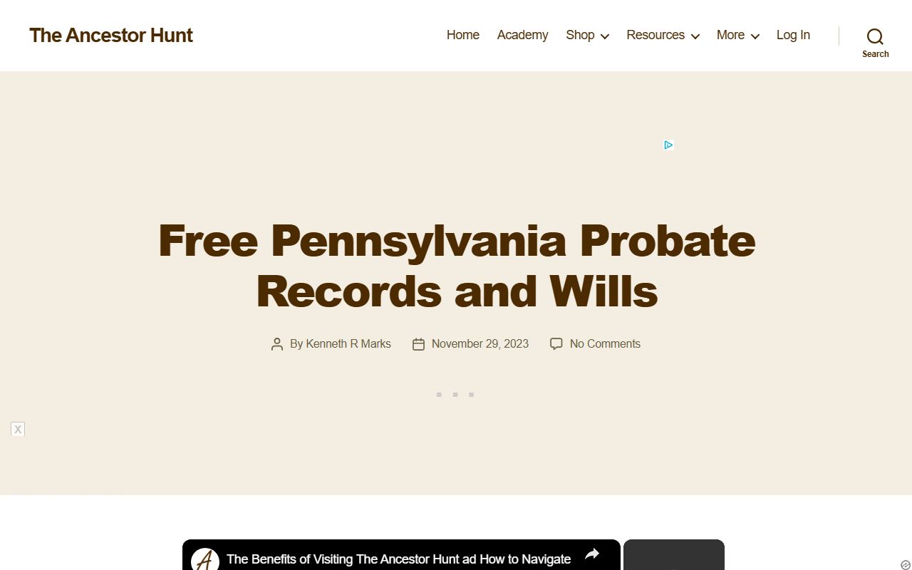 Adams County Pennsylvania probate records and death index resources
