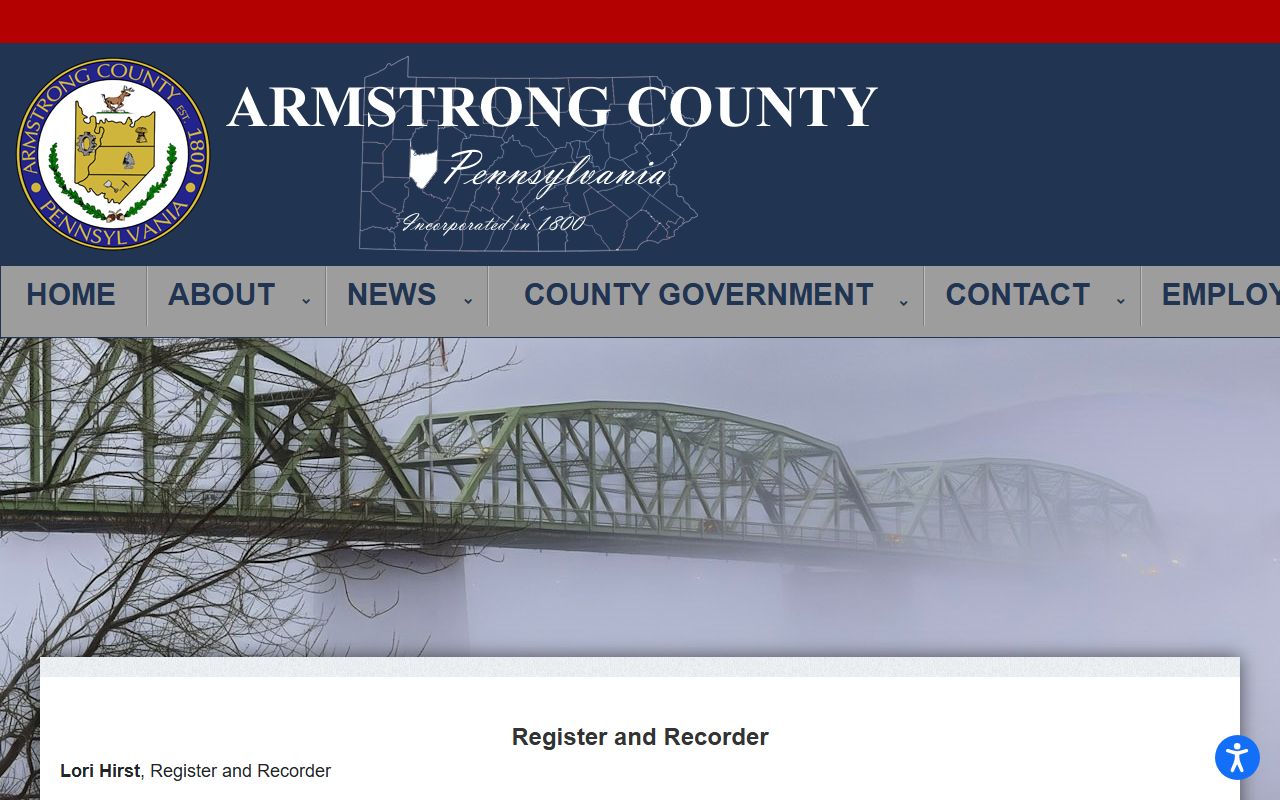 Armstrong County Pennsylvania Register and Recorder office