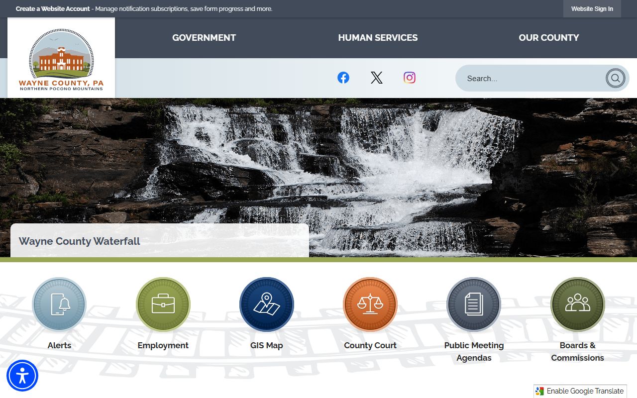 Wayne County Pennsylvania government records and death index